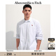 ABERCROMBIE & FITCH【爆款府綢】男裝25春夏美式經(jīng)典小麋鹿通勤長袖襯衫KI125-5255 白色條紋 M (180/100A)