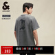杰克·瓊斯（JACK&JONES） 春夏新款復(fù)古簡約百搭字母印花寬松圓領(lǐng)短袖T恤男裝225101029