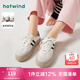 熱風(fēng)（Hotwind）商場(chǎng)同款經(jīng)典復(fù)古德訓(xùn)鞋通勤百搭女鞋運(yùn)動(dòng)透氣舒適厚底板鞋小白鞋 88米黑 (布面H14W3315)預(yù)售9.2發(fā) 37 (235mm)
