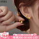 悠萊5G黃金愛心扭扭耳釘女999足金光珠星星耳環(huán)養(yǎng)耳棒耳飾送女友禮物 愛心耳釘一對 約1.8g