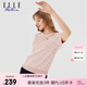 ELLE ACTIVE復(fù)古撞色老花T恤短袖舒適氣質(zhì)圓領(lǐng)透氣彈力針織T恤女士運(yùn)動(dòng)上衣 暗粉色 M