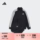 adidas男女大童休閑舒適長(zhǎng)袖套裝兒童新款阿迪達(dá)斯官方輕運(yùn)動(dòng) 黑色/白色   152