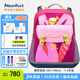 夢(mèng)樂(lè)（MoonRock）小學(xué)生書包男女兒童輕便護(hù)脊減負(fù)360°熒光警示1-5年級(jí)雙肩背包 星球小天使-粉紅色LSP102P-24231