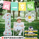 XMSJ我一歲啦拉旗男孩周歲生日裝飾場(chǎng)景布置兒童寶寶戶(hù)外氛圍拍照道具 1歲生日套裝