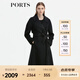 PORTS寶姿女裝 秋冬新品長袖中長大衣毛呢外套LN9C109JZF035【下架】 黑色 S (4)