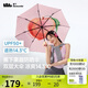 蕉下（beneunder）防紫外線遮陽傘三折倍護(hù)黑膠晴雨傘防曬傘野果BM397桃桃烏龍