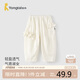 童泰（TONGTAI）女寶寶褲子春秋季兒童外出休閑褲女童可愛(ài)花邊寬松長(cháng)褲白色100cm