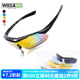 沃菲帕客（WOLFBIKE）沃菲帕客山地公路車護目鏡偏光防風(fēng)沙帶近視框架騎行眼鏡太陽鏡 黑色款