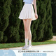 香影蓬蓬裙短裙女裝2025夏季新款a字蕾絲邊高腰小個(gè)子黑色半身裙 白色 M 160/84A/95-110斤