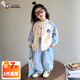 奧特曼童裝哪吒衣服兒童秋裝女童春秋套裝中小童敖丙棒球服外套兩件套潮 藍色 90 建議80-90cm1歲半-2歲