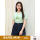 獨(dú)束大碼女裝【果味夏天】水果印花貼鉆T恤2025夏裝新款雙色百搭T 青蘋果綠 2XL （尺碼：4）