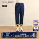 Teenie Weenie Kids小熊童裝24秋款男童休閑刺繡百搭彈力牛仔褲 牛仔色 130 cm
