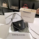 CAEISL & KCIEL小&ck包包女包新款編織包時(shí)尚百搭斜挎小包小香風(fēng)鏈條水桶包 黑色