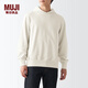 無印良品（MUJI）  男式 緊密編織毛圈 套頭衛(wèi)衣 連帽衛(wèi)衣 潮流 ABI09A2A 淺灰色 M 170/92A