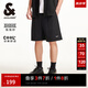 杰克·瓊斯（JACK&JONES）男裝25年休閑短褲男士夏季外穿涼感五分褲中褲寬松泡泡紗沙灘褲 E40黑色 L (180)