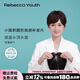 瑞貝卡（Rebecca）假發(fā)女斜劉海短直發(fā)假發(fā)片全真人發(fā)全手織遮白發(fā)頭頂補(bǔ)發(fā)片 自然黑 15cm