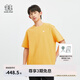 KOLON SPORT/可隆T恤 男女同款夏季露營(yíng)CAMP寬松圖案圓領(lǐng)棉感短袖 LURT4MT742-YE 黃色 L