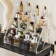 無(wú)不為香水展示架亞克力透明梳妝臺桌面護膚化妝品香薰多層階梯收納柜盒 1件裝