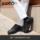 愛(ài)步（ECCO）厚底休閑鞋牛皮拼色百搭潮流板鞋 街頭720男鞋系列520814 黑色41