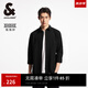 杰克·瓊斯（JACK&JONES）夏季時(shí)尚休閑常規(guī)版型七分袖單排扣泡泡紗肌理襯衫男裝225231002 E40黑色 常規(guī) M