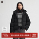 播寬松連帽絎縫短款羽絨服女冬季新款休閑寬松保暖外套DDR4RD5141 K40玄黑 M