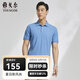 雅戈爾T恤男夏季POLO領(lǐng)短袖T恤衫男士舒適百搭透氣純色打底衫商務休閑 藍色 XL