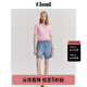 ELAND衣戀POLO衫女基礎(chǔ)款百搭針織短袖舒適毛衣T恤新款 淺粉色(26)L/Pink L 170