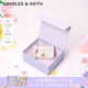 CHARLES&KEITH經(jīng)典菱格鏈條小方單肩斜挎包包女包生日禮物七夕禮物CK2-70160131 Cream奶白色 小包