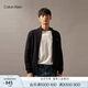 Calvin KleinJeans秋冬男女情侶ck休閑通勤刺繡立領(lǐng)拉鏈針織開(kāi)衫毛衣J326796 BEH-太空黑 M