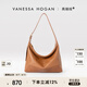 VANESSA HOGAN【張雅欽同款】VH女包欣冉hobo包頭層植鞣牛皮質(zhì)感斜挎腋下單肩包