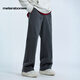 美特斯邦威休閑褲男士2025冬季新款分割立體針織褲抓絨柔軟長(cháng)褲