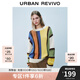 UR2025春季新款女裝復(fù)古氛圍感撞色拼接圓領(lǐng)針織衫UYL950006 多色 (偏寬松) S