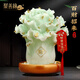 聚善緣百財招來(lái)玉白菜擺件客廳玄關(guān)酒柜新家招財裝飾品店鋪開(kāi)業(yè)喬遷禮物 【 禮盒裝】小號19*19*24cm