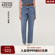 Teenie Weenie小熊女裝牛仔褲2025春新款休閑簡約時(shí)髦舒適老爹長褲