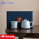 蘇氏陶瓷汝窯陶瓷辦公茶杯帶蓋置家用泡茶水杯開(kāi)片可養過(guò)濾喝茶杯禮盒裝