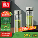 富光玻璃杯雙層帶茶隔大容量水杯 高檔商務(wù)泡茶杯 高硼硅杯子500ml