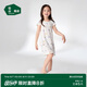 松山棉店可愛小狗女童短袖裙白色滿印110