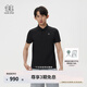 KOLON SPORT/可隆戶外POLO衫 男子接觸涼感防曬UPF50+冷黑功能短袖上衣 LHPT5AN007-BK 黑色 XL180/100A
