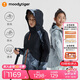 moodytiger兒童沖鋒衣防風(fēng)防水春秋款男童女童外套中大童連帽戶外運(yùn)動(dòng)爬山服