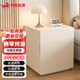 虎牌保險柜家用臥室隱藏式輕奢床頭柜全鋼內柜一體成型加厚鎖栓智能大容量保險箱收納柜保管柜 輕奢60-奶油白 指紋密碼款
