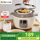 小熊（Bear）電燉鍋 隔水燉電燉盅家用煲湯燉湯鍋2.5L陶瓷電砂鍋燕窩燉盅迷你嬰兒煮粥鍋熬粥配蒸籠 DDZ-C25X6【一盅四膽 帶蒸籠】 2.5L