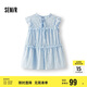 森馬（Semir）短袖襯衫女木耳邊蝴蝶結(jié)浪漫溫柔2025夏飛袖肌理襯衣109325104003