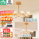 雷士（NVC）智控后現(xiàn)代歐美創(chuàng)意百搭大氣智能高亮LED吊燈輕奢客廳北歐 10頭+6頭吊燈【一室一廳】