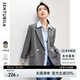 尚都比拉氣質(zhì)通勤職業(yè)小西裝女秋季百搭高級(jí)感西服休閑外套 灰色 L 
