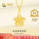 中國黃金（CHINA GOLD）黃金項鏈女足金鏤空星星吊墜七夕情人節(jié)禮物送女友老婆 【京速達(dá)】吊墜約0.7g*圓扣*配銀鏈