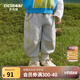 齊齊熊（ciciibear）男童運動褲春裝新款寶寶休閑褲兒童運動褲女 巖石灰 100 cm