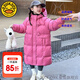 G.DUCKKIDS童裝女童羽絨服冬季2023新款兒童外套白鴨絨中長(zhǎng)款連帽衣服小女孩 星星玫紅色【高品質(zhì)棉服】 120 尺碼5~6歲【110-120cm】