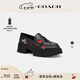 蔻馳（COACH）【七夕禮物】新品女士女鞋SKETCH印花LEAH厚底樂福鞋通勤輕奢鞋子 黑色 36