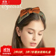 special歐美復古波點(diǎn)發(fā)箍蝴蝶結發(fā)飾發(fā)帶頭箍高彈力防滑 軍綠色 發(fā)箍