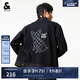 杰克·瓊斯百搭翻領(lǐng)牛仔夾克外套深牛仔藍(lán)A14170/92A(S)